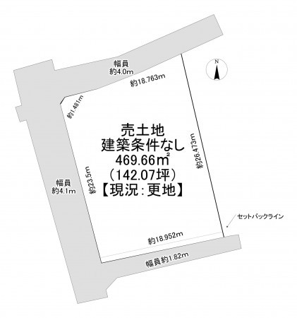 一宮市大和町北高井、土地の間取り画像です
