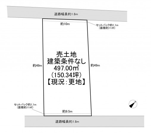 一宮市木曽川町玉ノ井、土地の間取り画像です