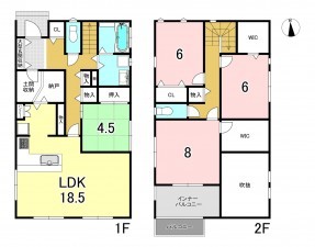 一宮市南印田、新築一戸建ての間取り画像です