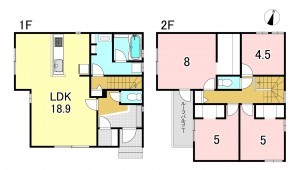 一宮市朝日、新築一戸建ての間取り画像です