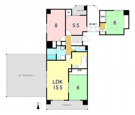 一宮市北方町中島、マンションの間取り画像です