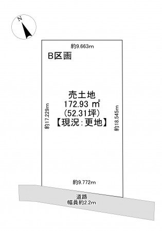 一宮市小信中島、土地の間取り画像です