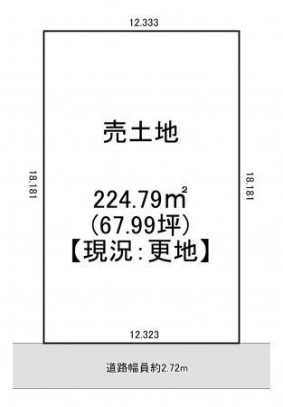 一宮市西大海道、土地の間取り画像です