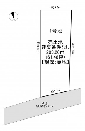 一宮市高田、土地の間取り画像です