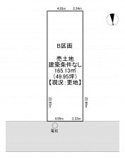 一宮市観音寺、土地の間取り画像です