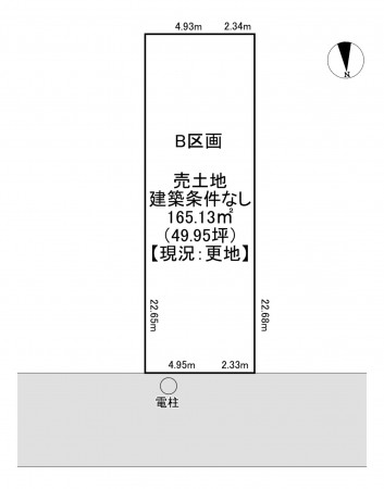 一宮市観音寺、土地の間取り画像です