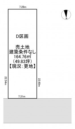 一宮市観音寺、土地の間取り画像です