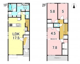 一宮市森本、新築一戸建ての間取り画像です