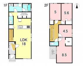 一宮市森本、新築一戸建ての間取り画像です