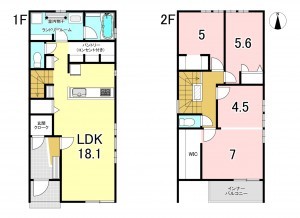一宮市森本、新築一戸建ての間取り画像です