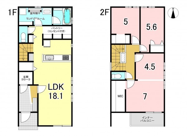 一宮市森本、新築一戸建ての間取り画像です