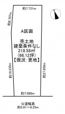 一宮市千秋町穂積塚本、土地の間取り画像です