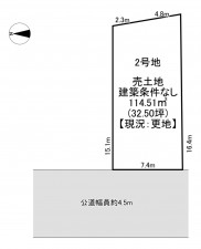 一宮市木曽川町黒田、土地の間取り画像です
