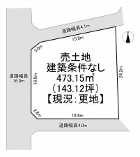一宮市千秋町塩尻、土地の間取り画像です