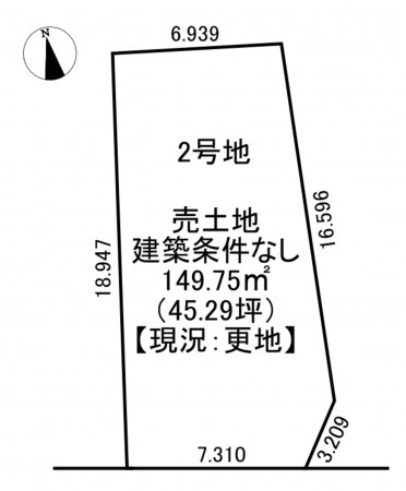 一宮市東印田町、土地の間取り画像です