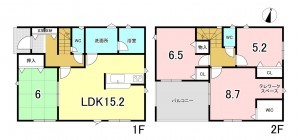 一宮市西五城、新築一戸建ての間取り画像です