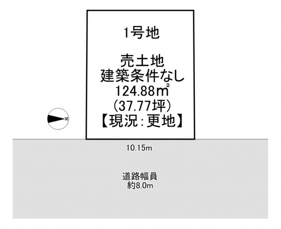一宮市三ツ井、土地の間取り画像です