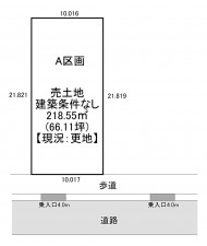 一宮市柚木颪、土地の間取り画像です