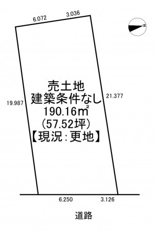 一宮市今伊勢町馬寄、土地の間取り画像です