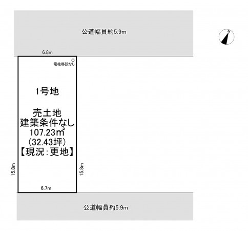 一宮市別明町、土地の間取り画像です