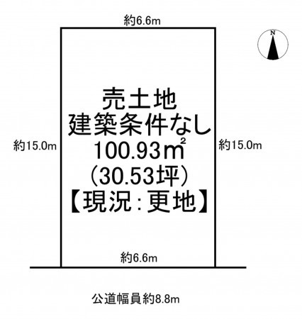 一宮市大和町馬引、土地の間取り画像です
