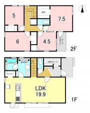 一宮市花池、新築一戸建ての間取り画像です