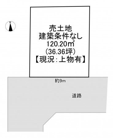 一宮市三条、土地の間取り画像です