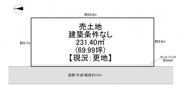 一宮市浅野、土地の間取り画像です