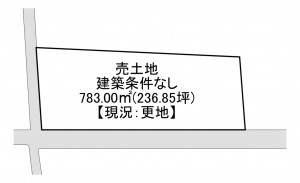 一宮市北方町北方、土地の間取り画像です