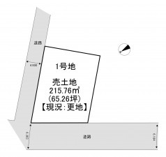 一宮市瀬部、土地の間取り画像です