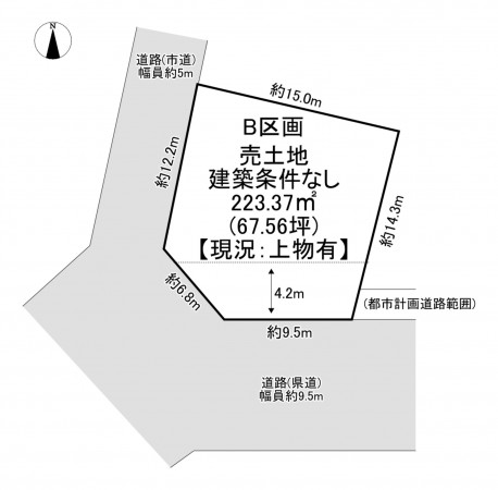 一宮市千秋町加納馬場、土地の間取り画像です