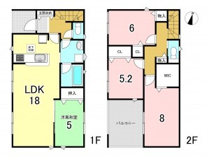 一宮市平安、新築一戸建ての間取り画像です