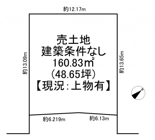 一宮市丹陽町外崎、土地の間取り画像です