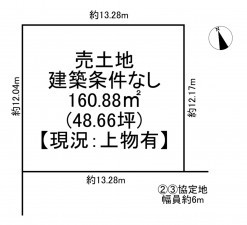 一宮市丹陽町外崎、土地の間取り画像です