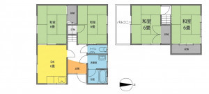 一宮市大和町苅安賀、中古一戸建ての間取り画像です