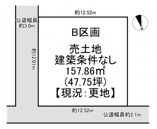 一宮市小信中島、土地の間取り画像です