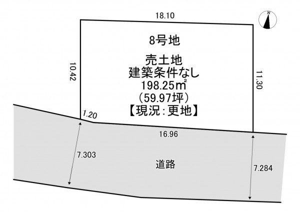 一宮市明地、土地の間取り画像です
