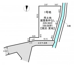 一宮市明地、土地の間取り画像です