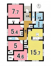 一宮市萩原町西御堂、新築一戸建ての間取り画像です