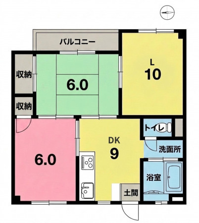 一宮市奥町、マンションの間取り画像です