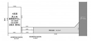 一宮市奥町、土地の間取り画像です