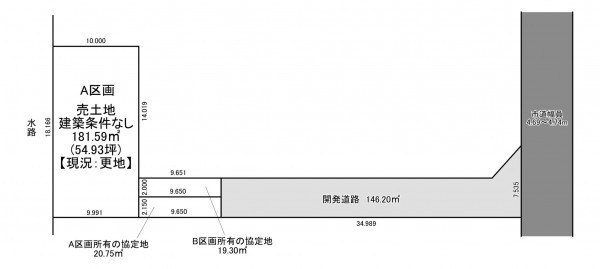 一宮市奥町、土地の間取り画像です