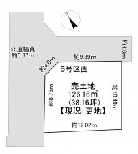 一宮市木曽川町黒田、土地の間取り画像です