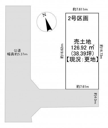 一宮市木曽川町黒田、土地の間取り画像です