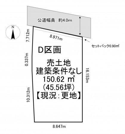 一宮市今伊勢町本神戸、土地の間取り画像です