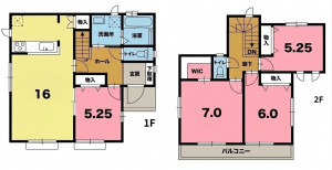 一宮市時之島、新築一戸建ての間取り画像です
