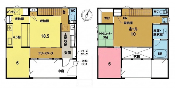 一宮市今伊勢町本神戸、新築一戸建ての間取り画像です