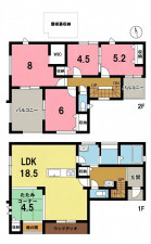 一宮市木曽川町門間、新築一戸建ての間取り画像です