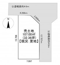 一宮市開明、土地の間取り画像です