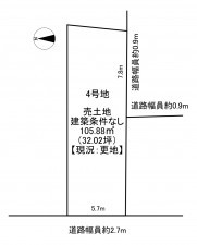 一宮市大和町妙興寺、土地の間取り画像です